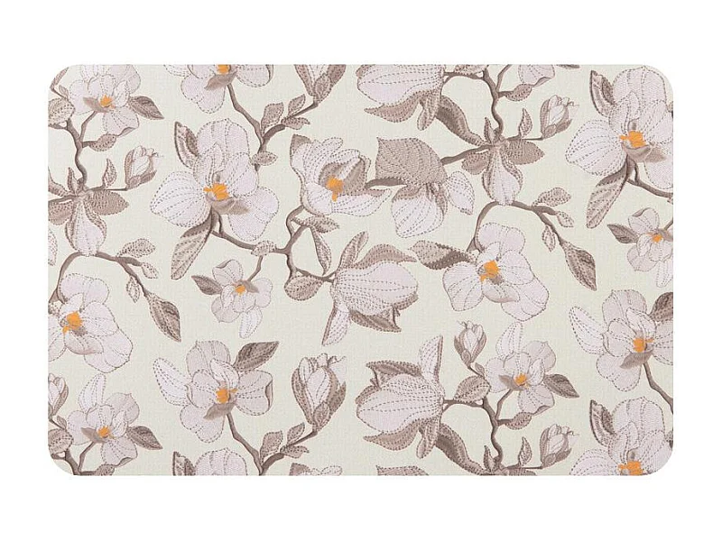 Set de table magnolias rectangulaire marron 44.5x33 cm (lot de 2)