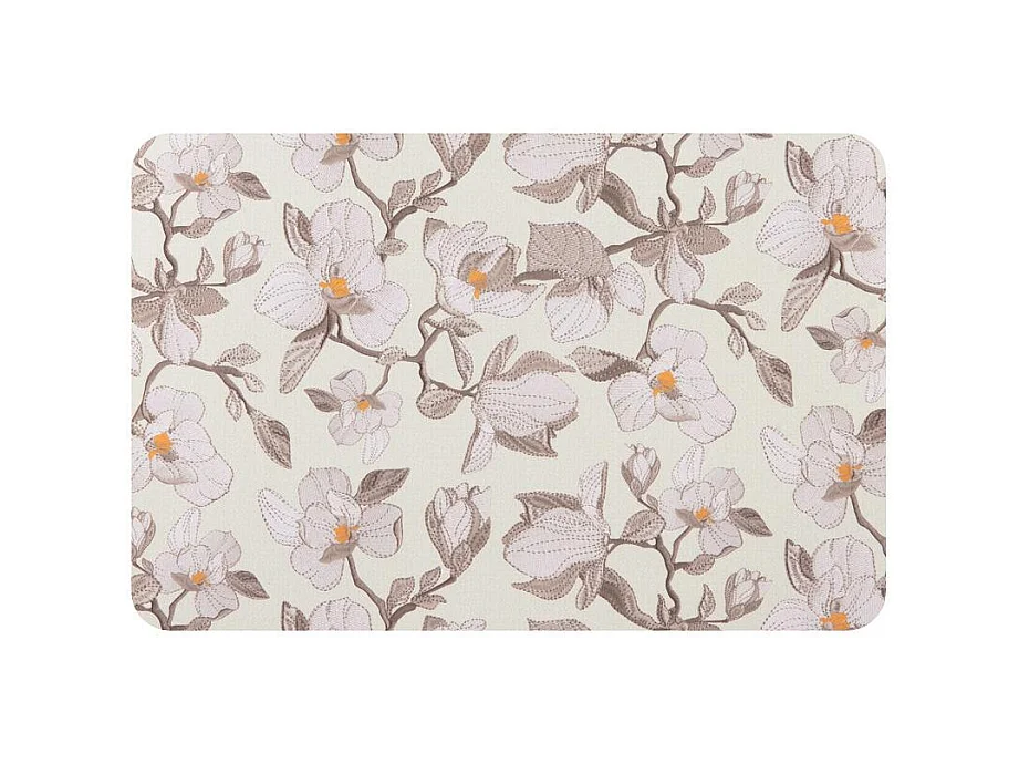 Set de table magnolias rectangulaire marron 44.5x33 cm (lot de 2)