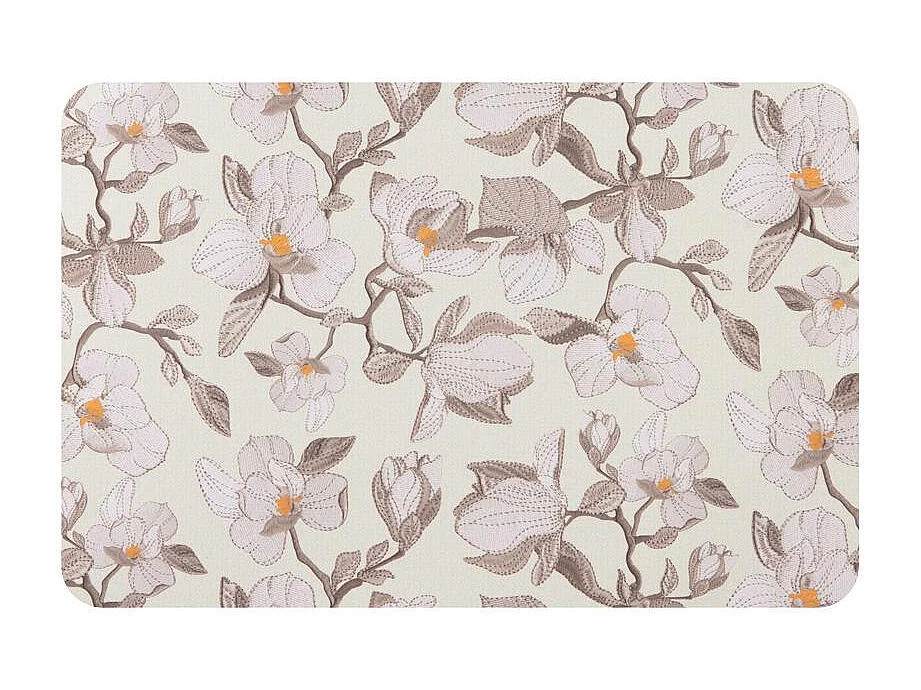 Set de table magnolias rectangulaire marron 44.5x33 cm (lot de 2)