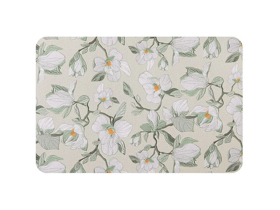 Set de table magnolias rectangulaire vert 44.5x33 cm (lot de 2)