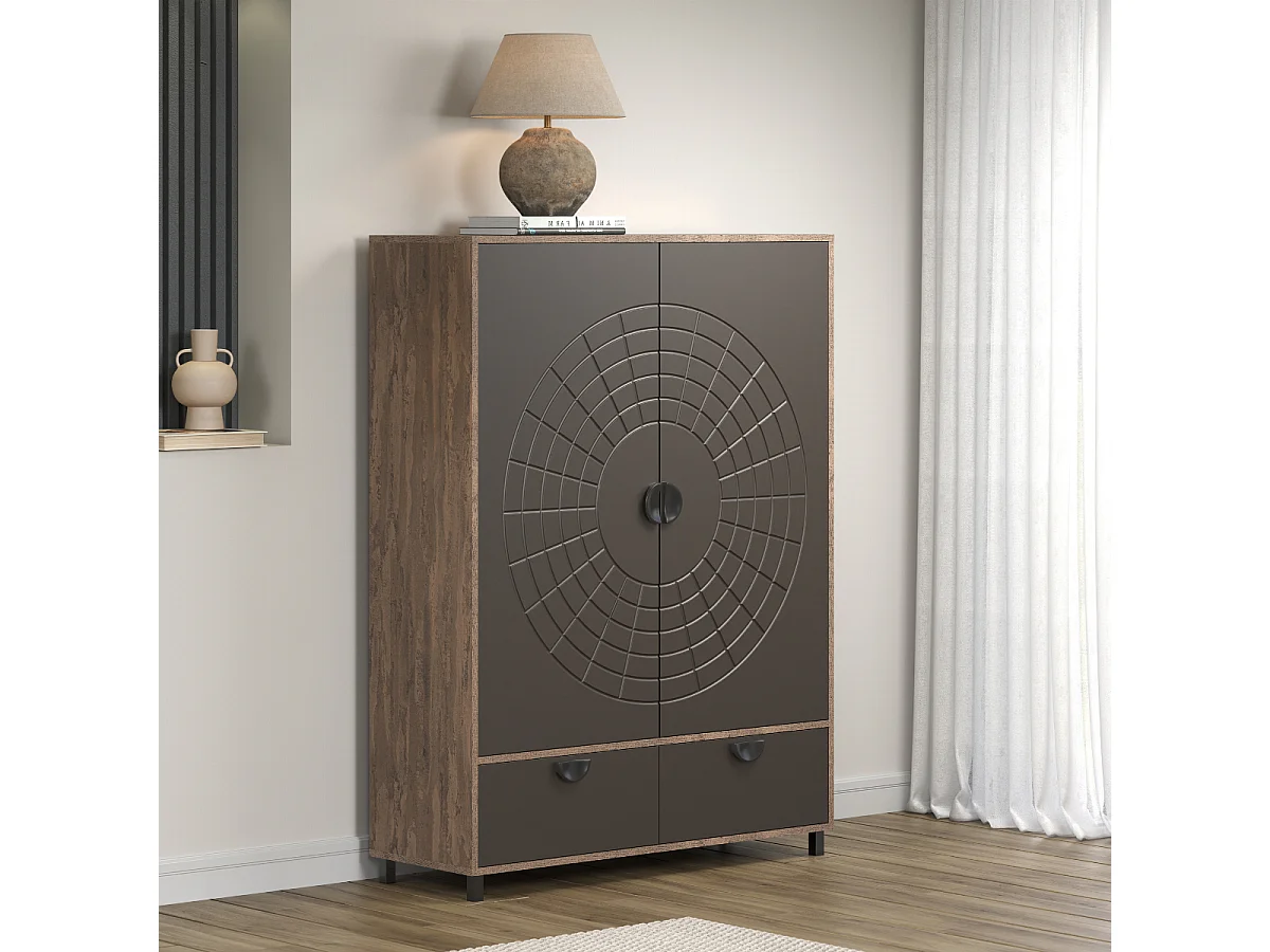 Buffet haut 2 portes et 1 tiroir H163 cm - FUSION