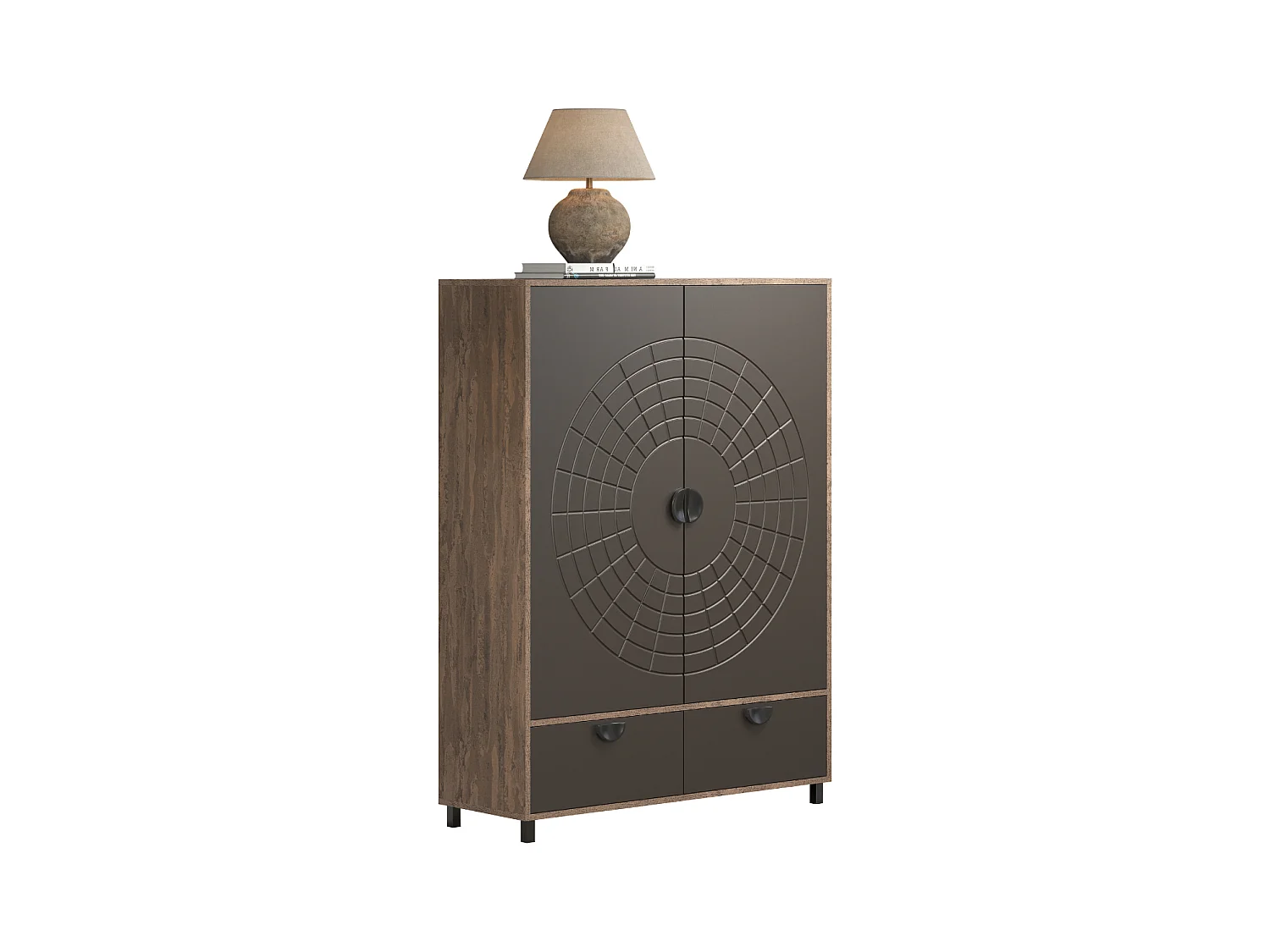 Buffet haut 2 portes et 1 tiroir H163 cm - FUSION