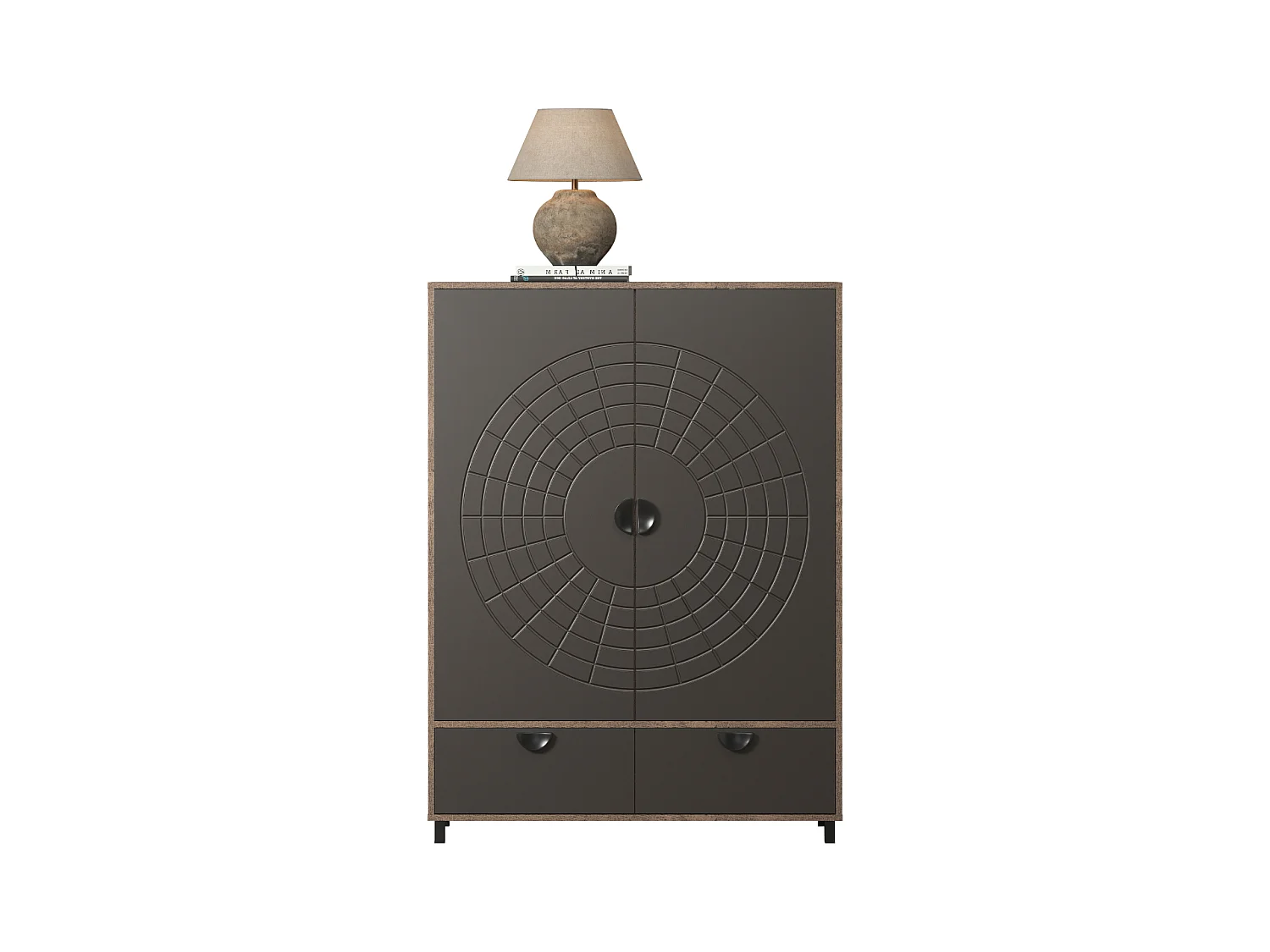 Buffet haut 2 portes et 1 tiroir H163 cm - FUSION
