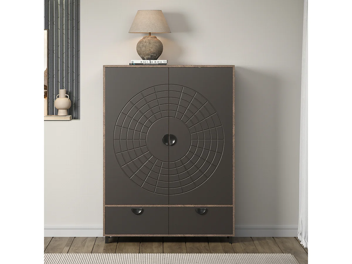 Buffet haut 2 portes et 1 tiroir H163 cm - FUSION