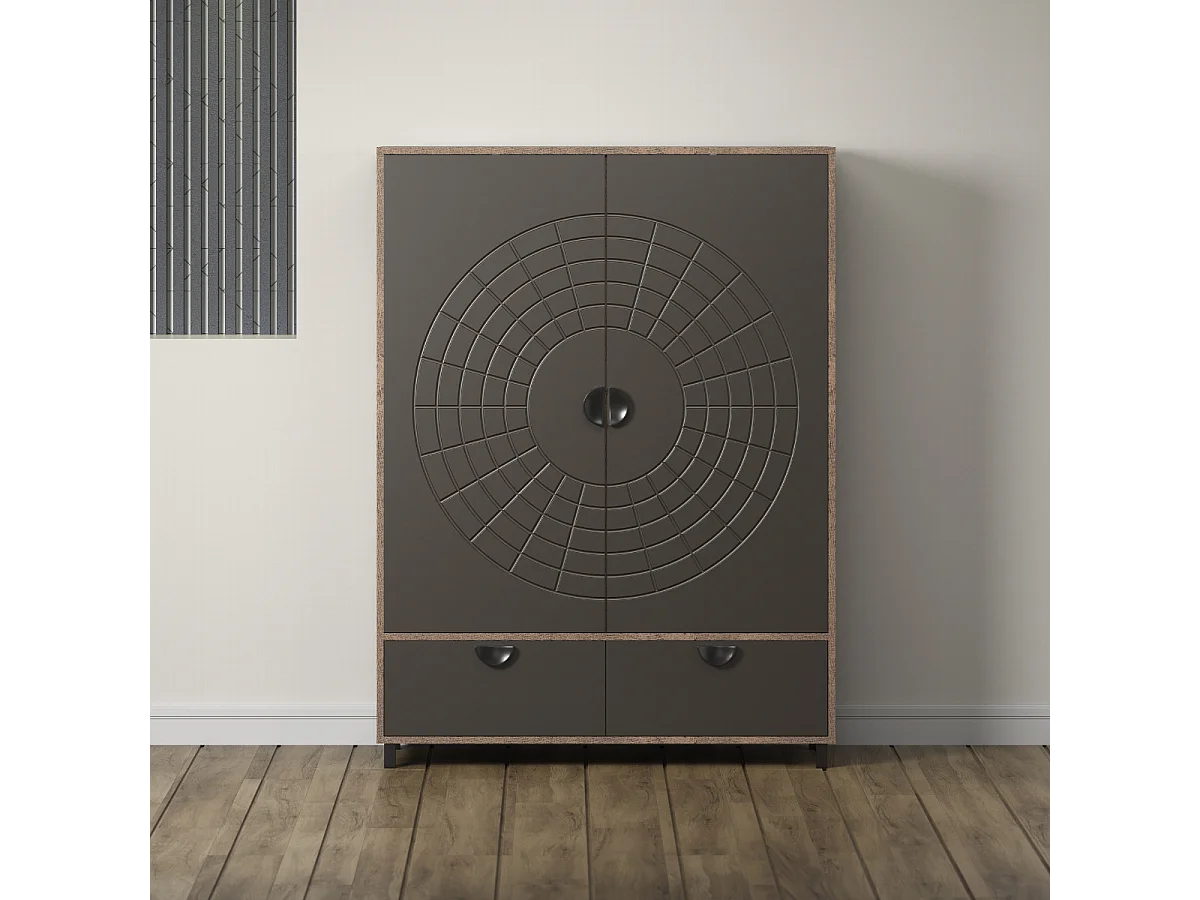 Buffet haut 2 portes et 1 tiroir H163 cm - FUSION