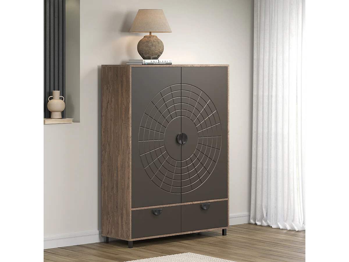 Buffet haut 2 portes et 1 tiroir H163 cm - FUSION