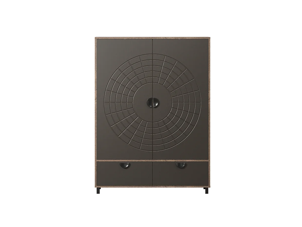 Buffet haut 2 portes et 1 tiroir H163 cm - FUSION
