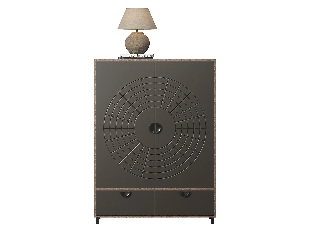 Buffet haut 2 portes et 1 tiroir H163 cm - FUSION