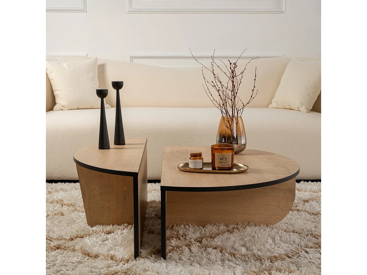 Lot de 2 tables basses L90 cm - ORION