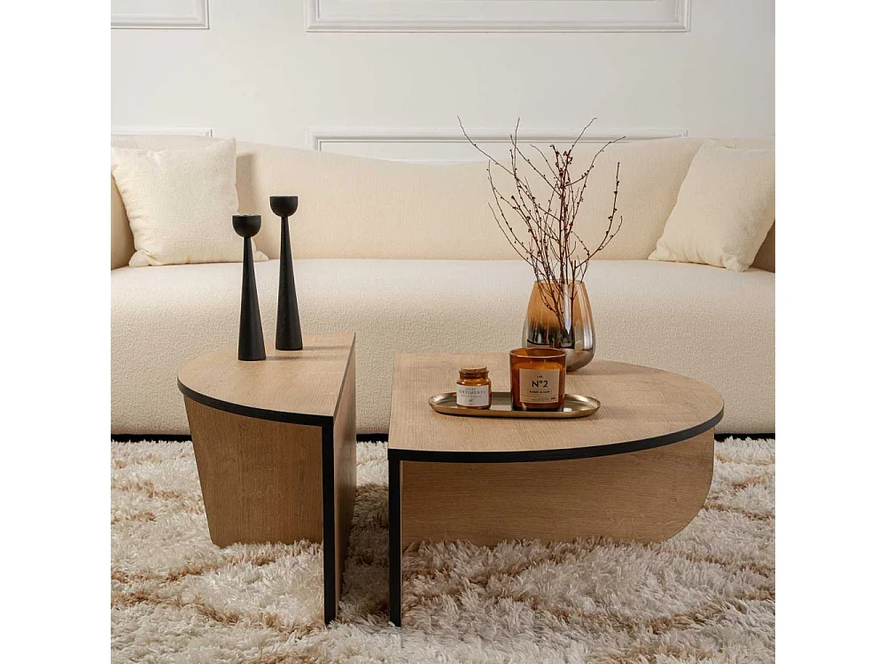 Lot de 2 tables basses L90 cm - ORION
