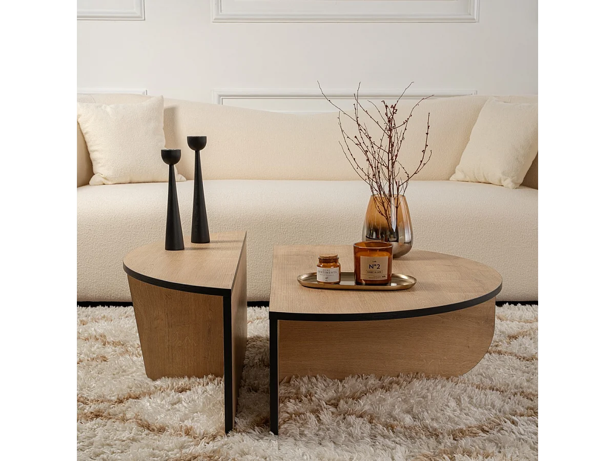 Lot de 2 tables basses L90 cm - ORION