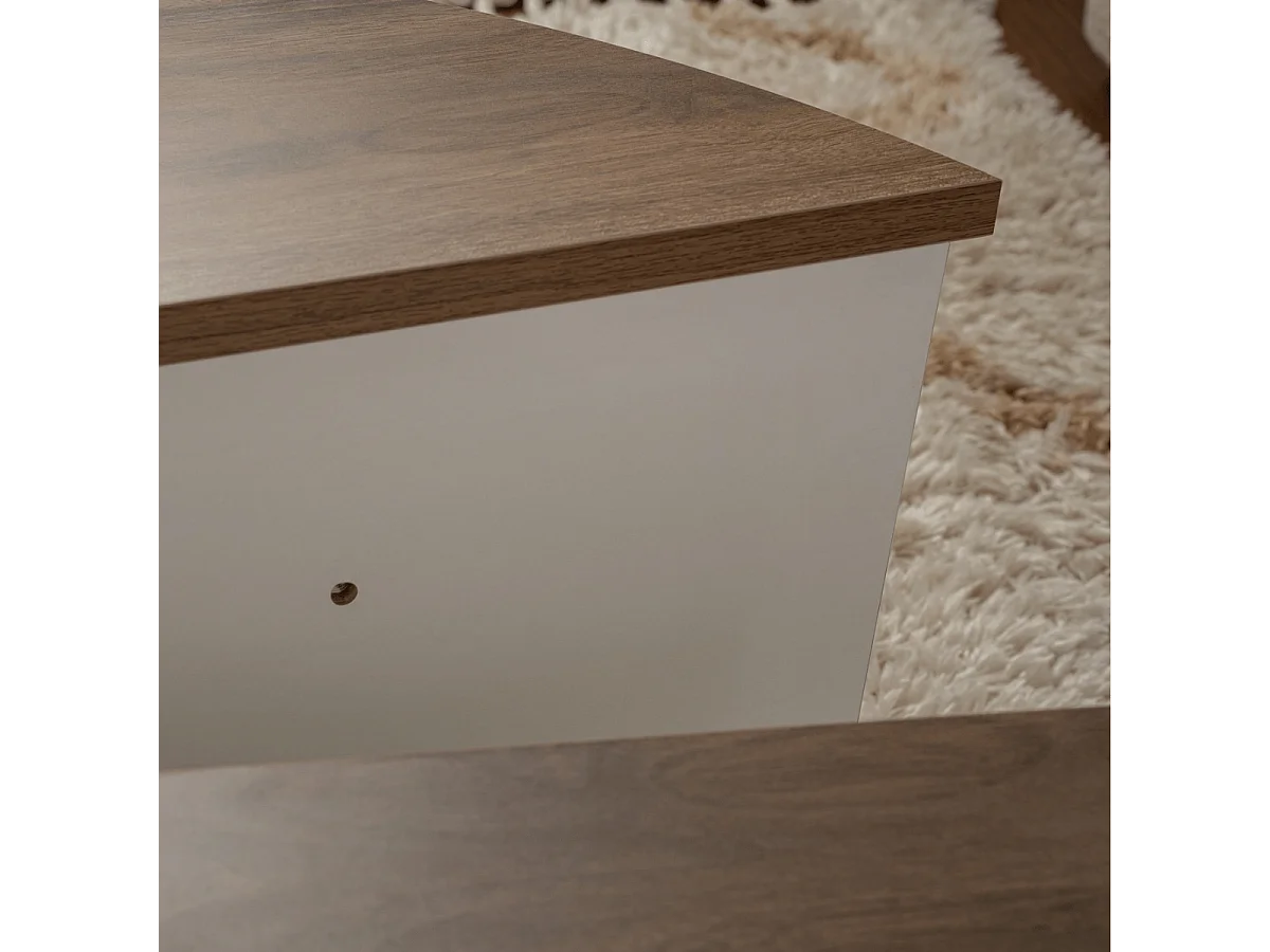 Conjunto de 2 mesas de centro redondas em aglomerado com dimensões L90 cm - ORION