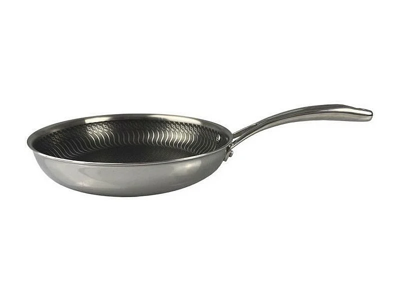 Lot de 3 poêles BAUMALU Olympe en acier inoxydable de 20, 24 et 28 cm