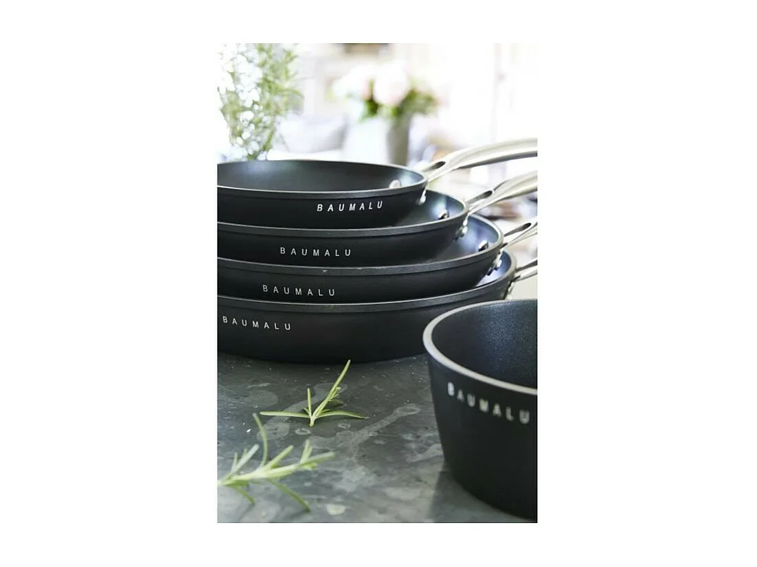 Conjunto de 3 frigideiras BAUMALU Black Edition em alumínio antiaderente - 24/28/32 cm