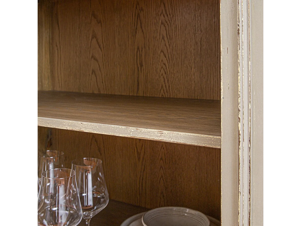 Sideboard aus patiniertem Massivkiefernholz L195 cm - JOSEPHINE