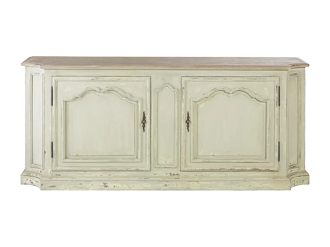 Sideboard aus patiniertem Massivkiefernholz L195 cm - JOSEPHINE