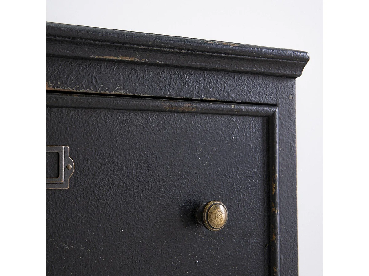 Buffet en bois massif et verre L280 cm - AMSTERDAM