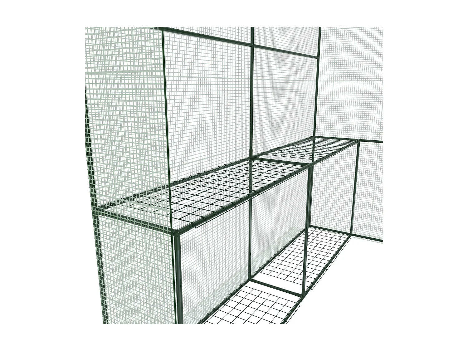 Serra Da Giardino Per Orto Con 4 Ripiani In Metallo Telaio In Acciaio Telo Retinato In Propilene Trasparente Porta Avvolgibile Apertura A Cerniera 186x120x190 Cm