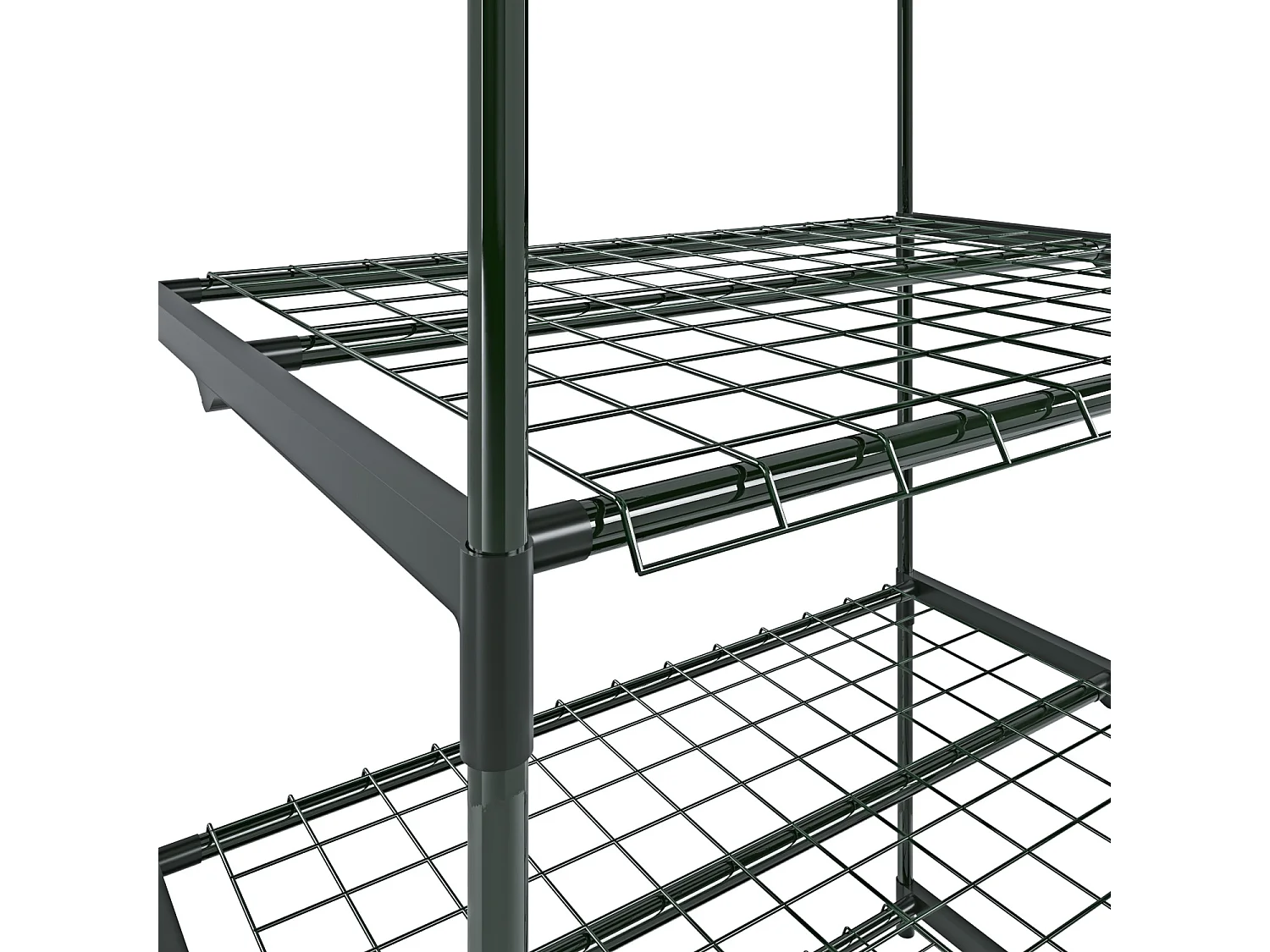 Serra A 3 Ripiani Da Giardino Per Orto Telaio In Acciaio Verniciato Telo In PVC Trasparente Porta Avvolgibile Apertura A Cerniera 69x49x125 Cm