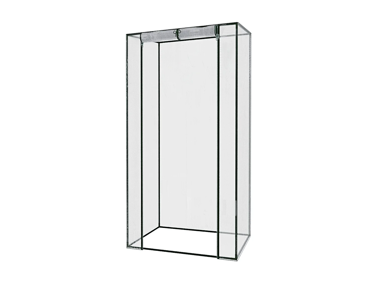 Serra Per Orto Giardino Terrazzo Balcone Senza Ripiani Struttura Metallo Verniciato Telo Trasparente In PVC Con Porta Avvolgibile Protezione Piante 95 x 70 x 190 Cm