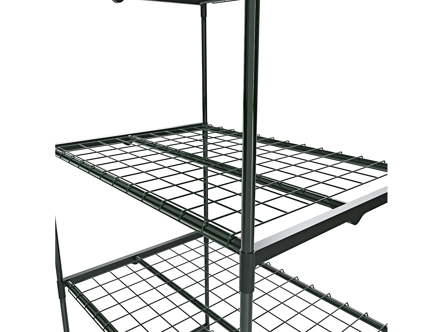 Serra A 4 Ripiani Da Giardino Per Orto Telaio In Acciaio Verniciato Telo In PVC Trasparente Porta Avvolgibile Apertura A Cerniera 69x49x160 Cm