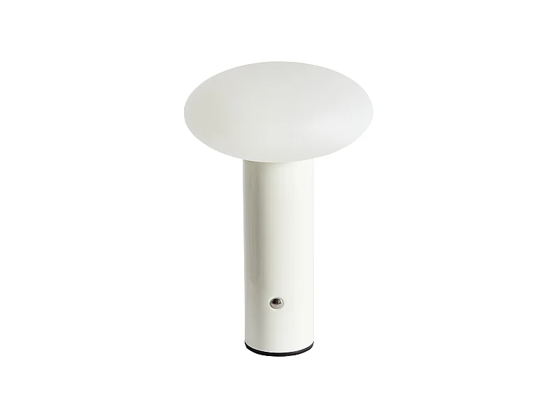 Tischlampe LED Metall weiß Dimmfunktion wiederaufladbar kabellos Akku Buayan