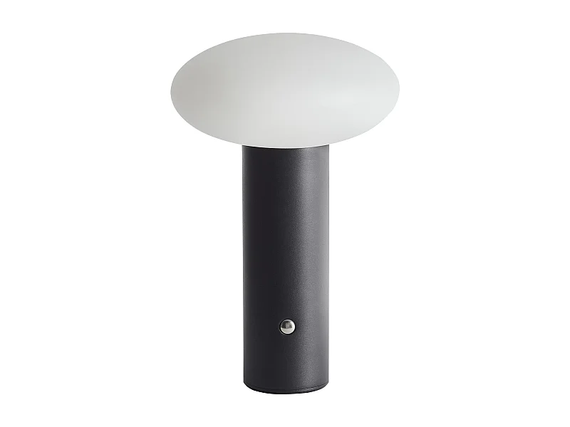 Tischlampe LED Metall schwarz Dimmfunktion wiederaufladbar kabellos Akku Buayan