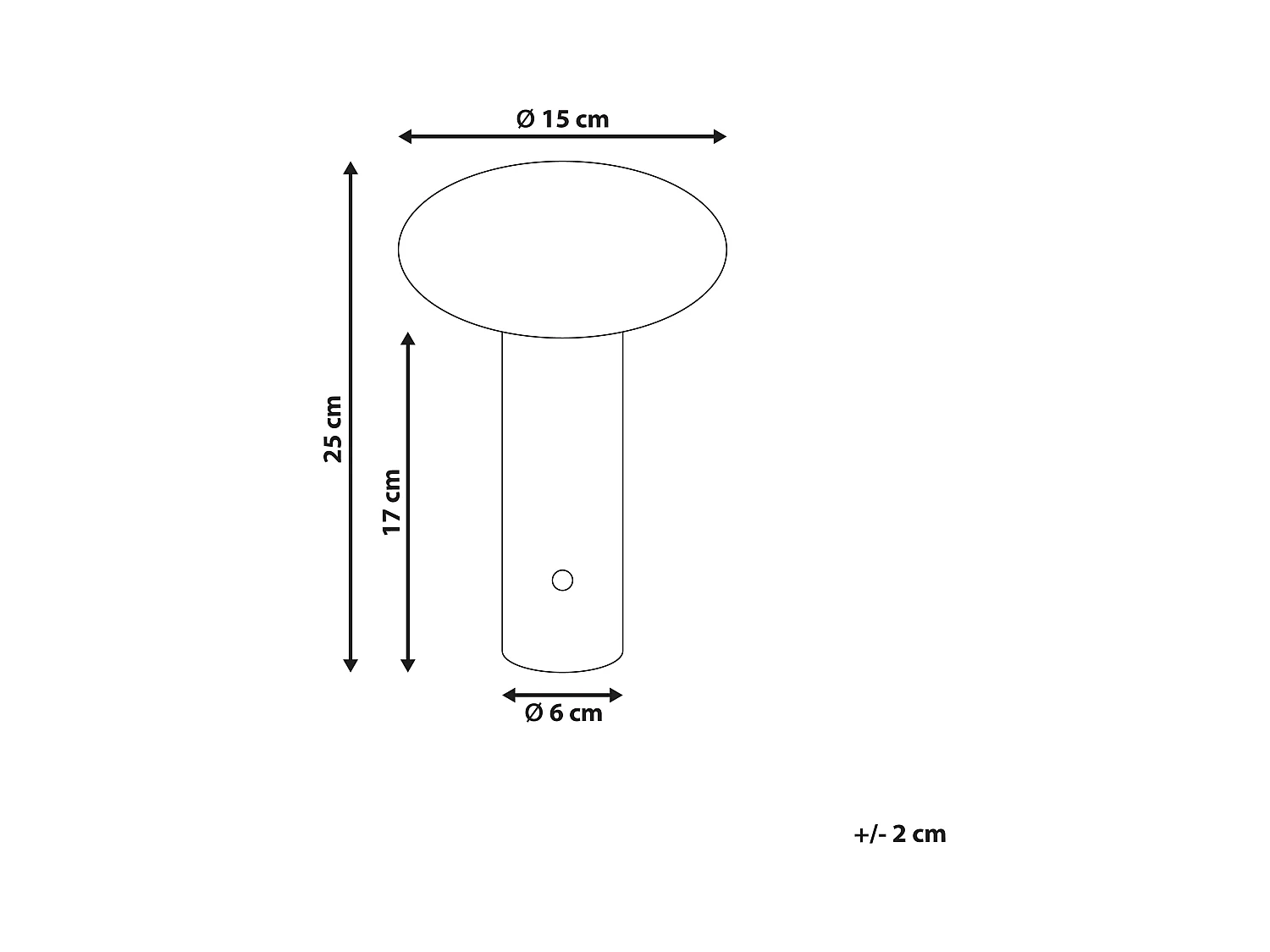 LED draadloze tafellamp BUAYAN Met dimmer Metaal Zwart