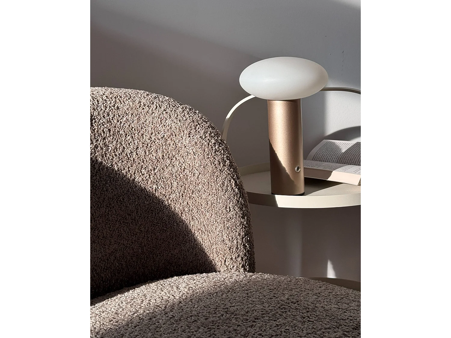 Lampe de table LED sans fil BUAYAN Avec variateur Métal Doré