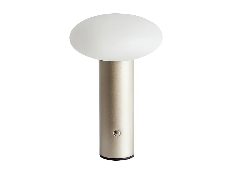 Tischlampe LED Metall gold Dimmfunktion wiederaufladbar kabellos Akku Buayan