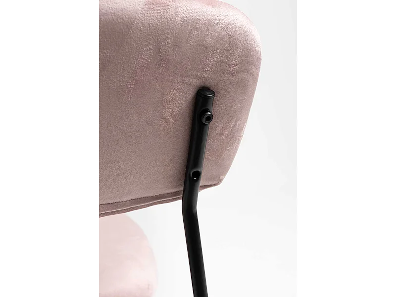 Sillas Comedor - Silla Vius Black Terciopelo - Rosa