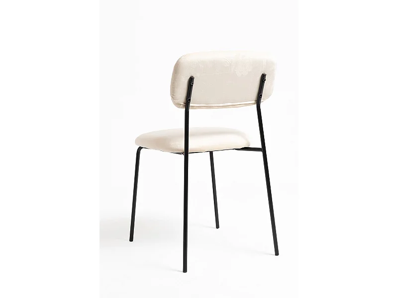 Sillas Comedor - Silla Vius Black Terciopelo - Beige