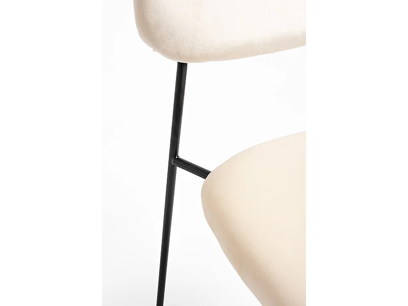 Sillas Comedor - Silla Vius Black Terciopelo - Beige