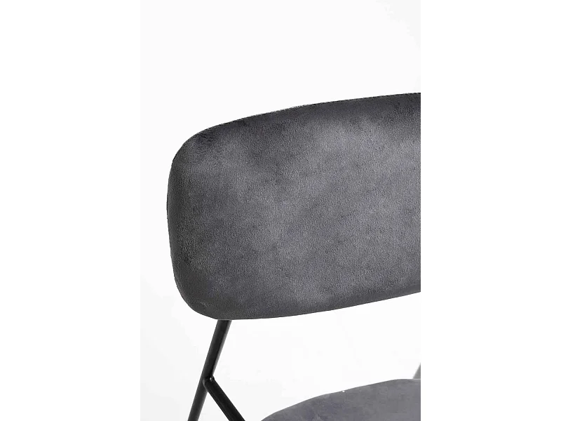 Sillas Comedor - Silla Vius Black Terciopelo - Gris