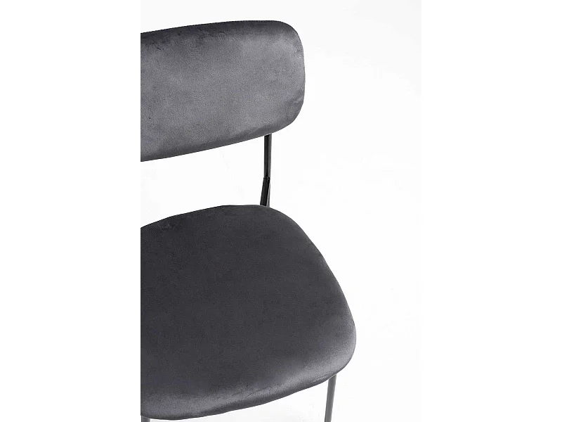 Sillas Comedor - Silla Vius Black Terciopelo - Gris