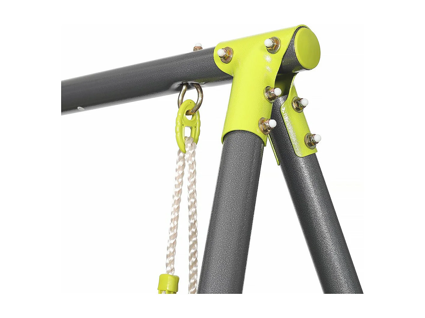 Altalena in metallo "Enzo II" con 4 attrezzi per bambini da 3 a 12 anni - 315 x 225 x 195 cm