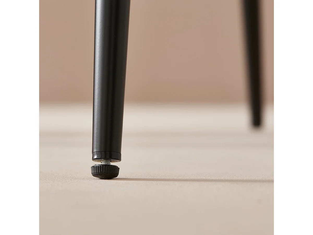 Chaise de comptoir en velours bleu L45 cm - AUSTIN