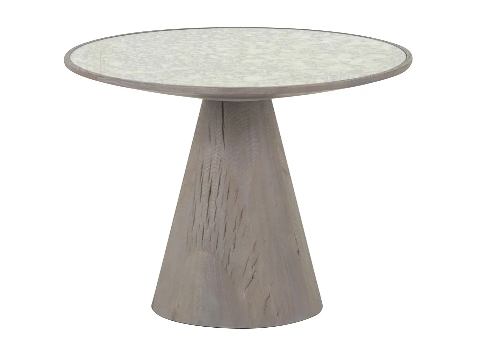 Bout de canapé en chêne et verre L60 cm - MAFRA