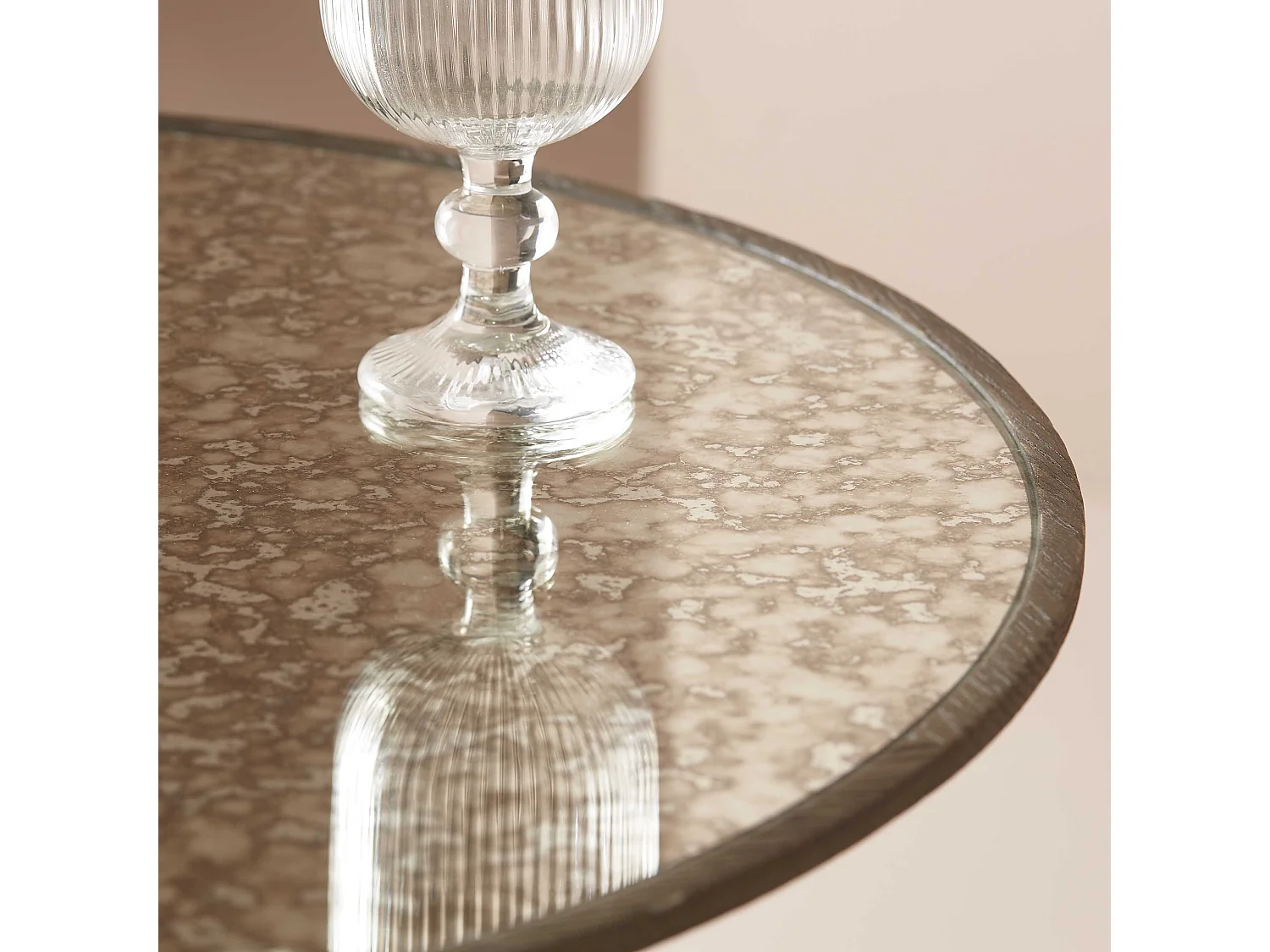 Bout de canapé en chêne et verre L60 cm - MAFRA