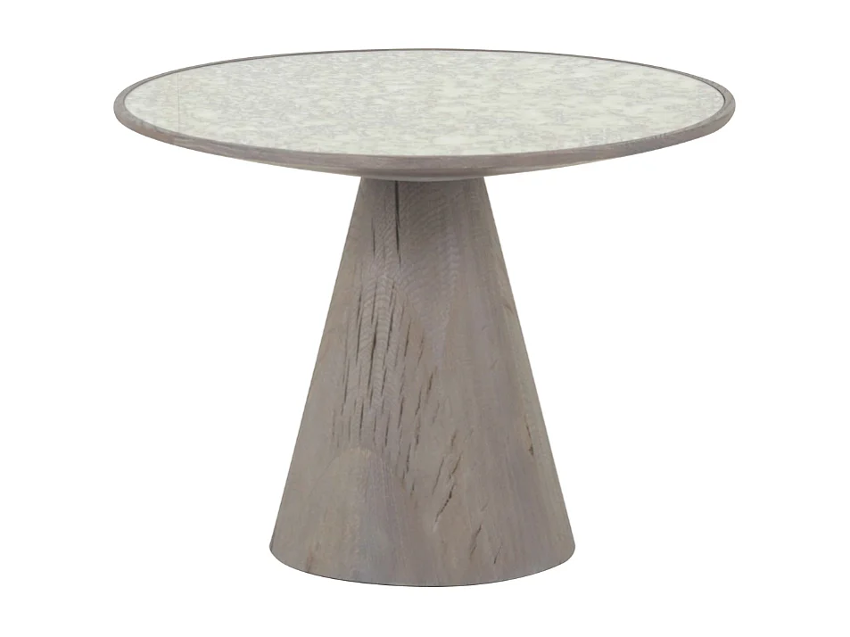 Bout de canapé en chêne et verre L60 cm - MAFRA