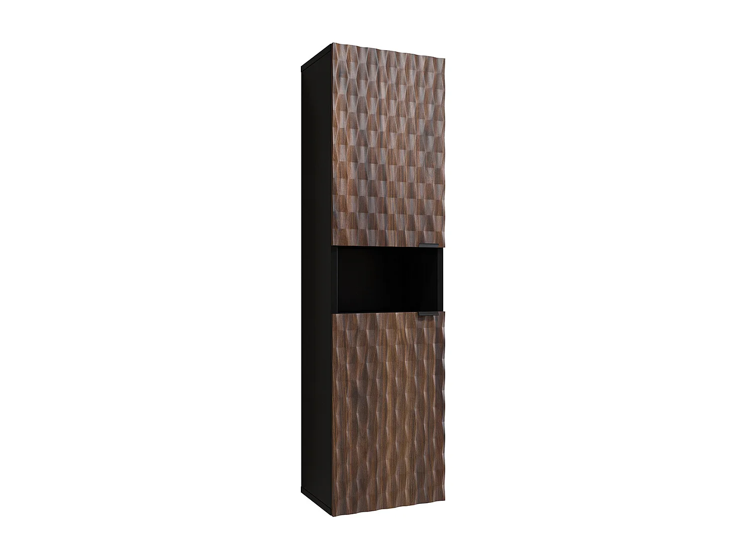 Columna de pared 2 puertas Nevia Madera y Negro