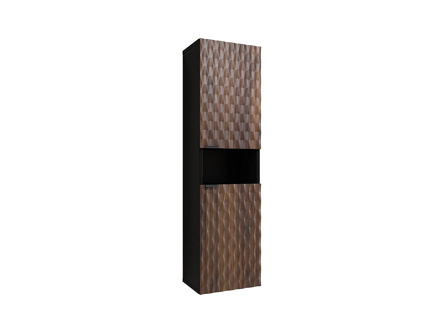 Colonne murale 2 portes Nevia Bois et Noir