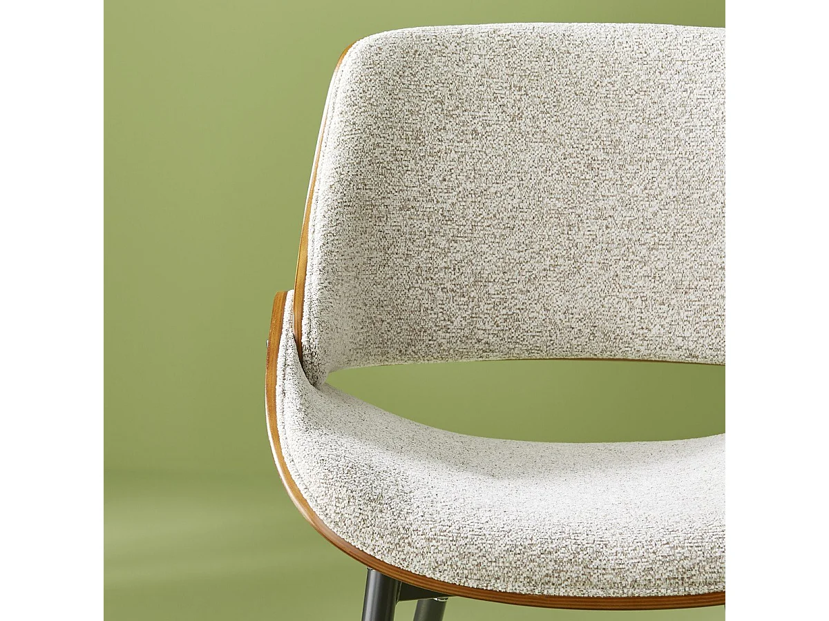 Sedia in noce e tessuto L56 cm - MANNIX