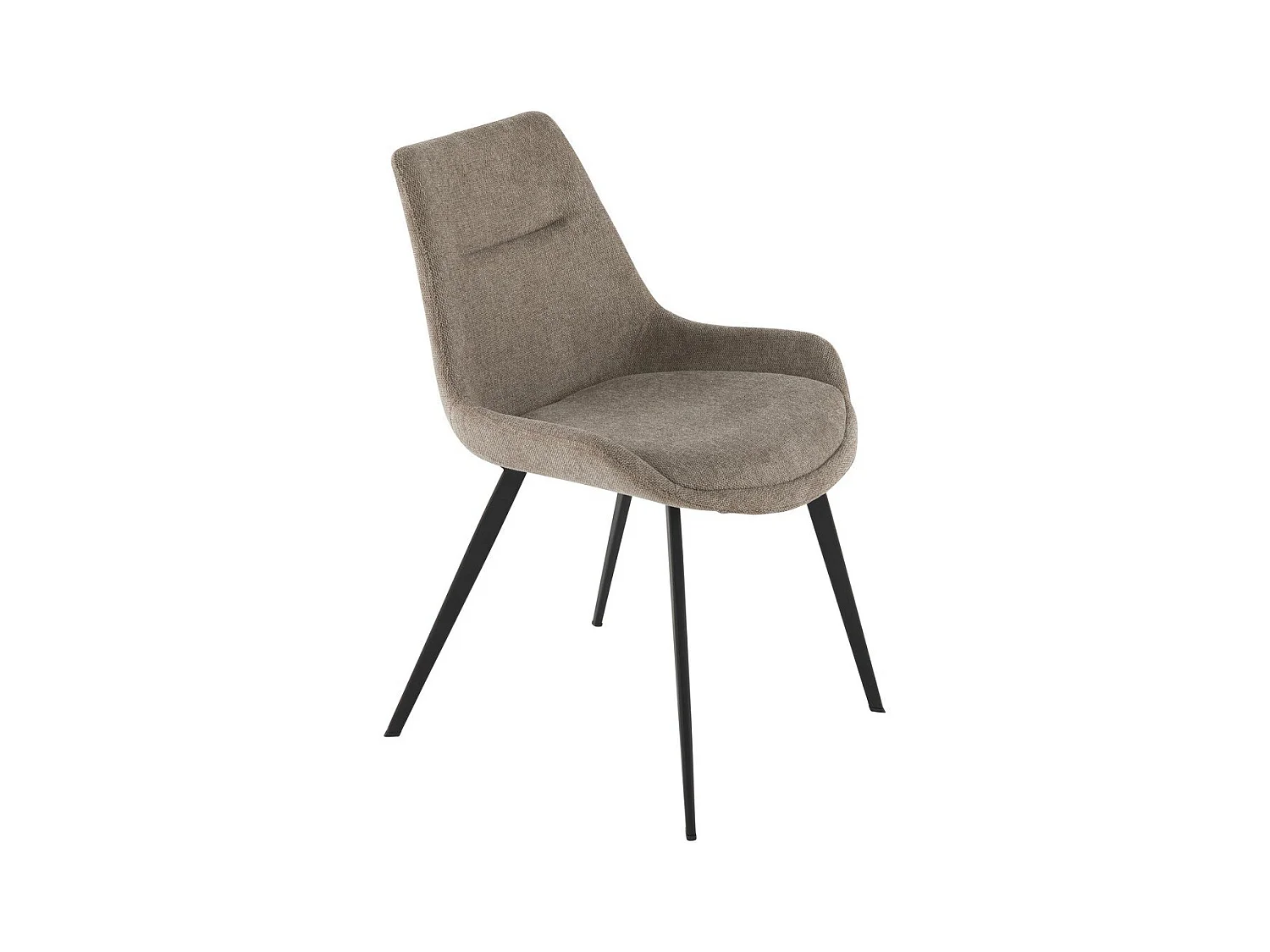 Lot de 6 chaises en tissu taupe L62 cm - COLOMBE