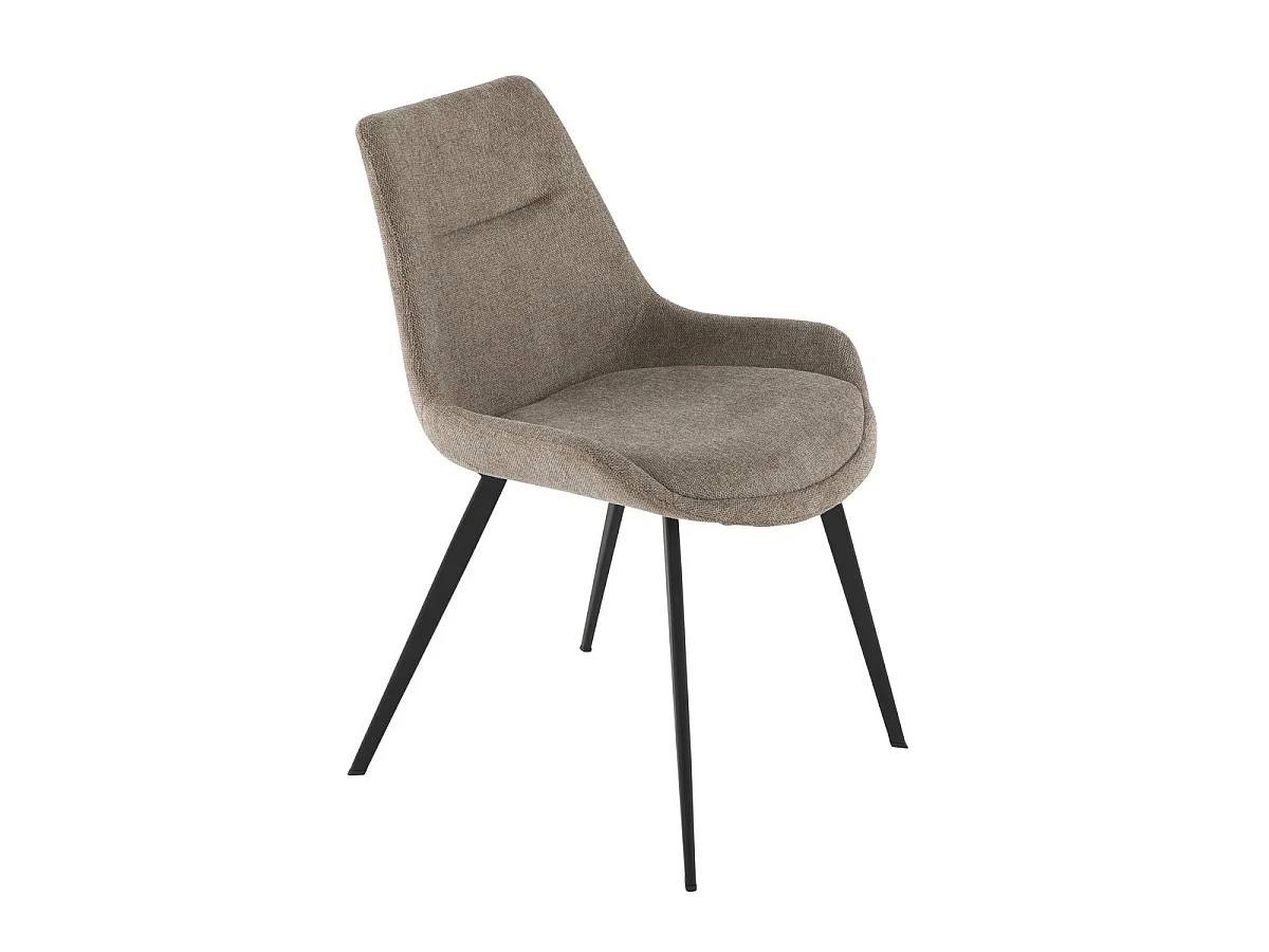 Set van 6 stoelen in taupekleurige stof L62 cm - COLOMBE