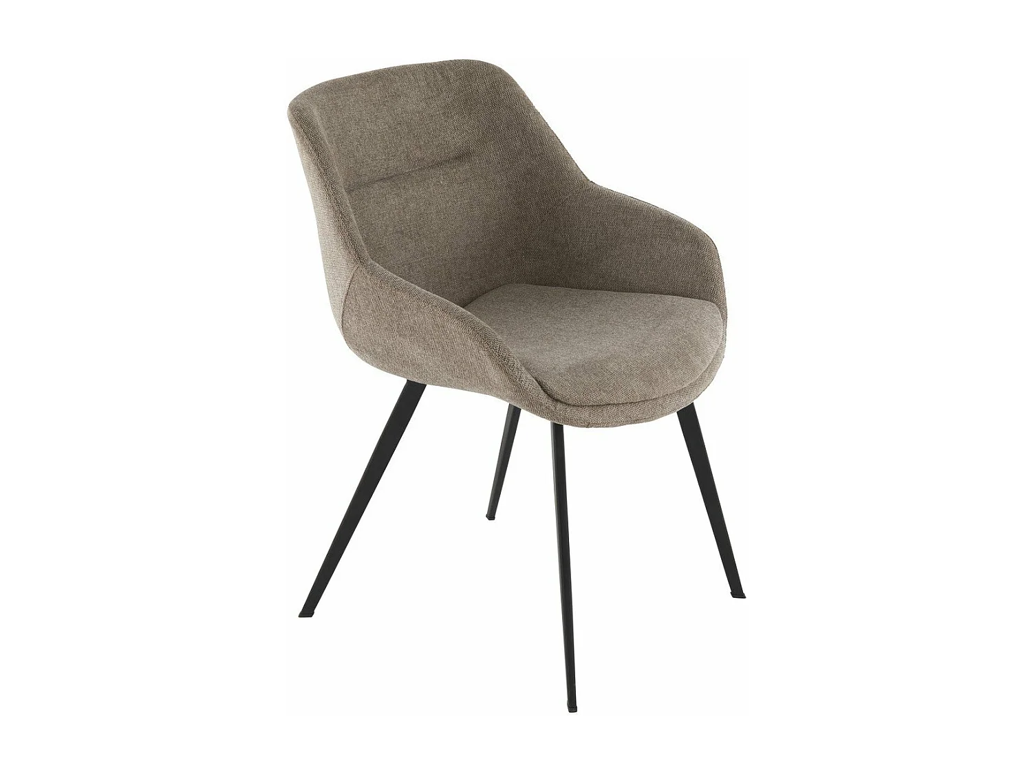 Juego de 2 sillones bridge en tela topo L64 cm - COLOMBE