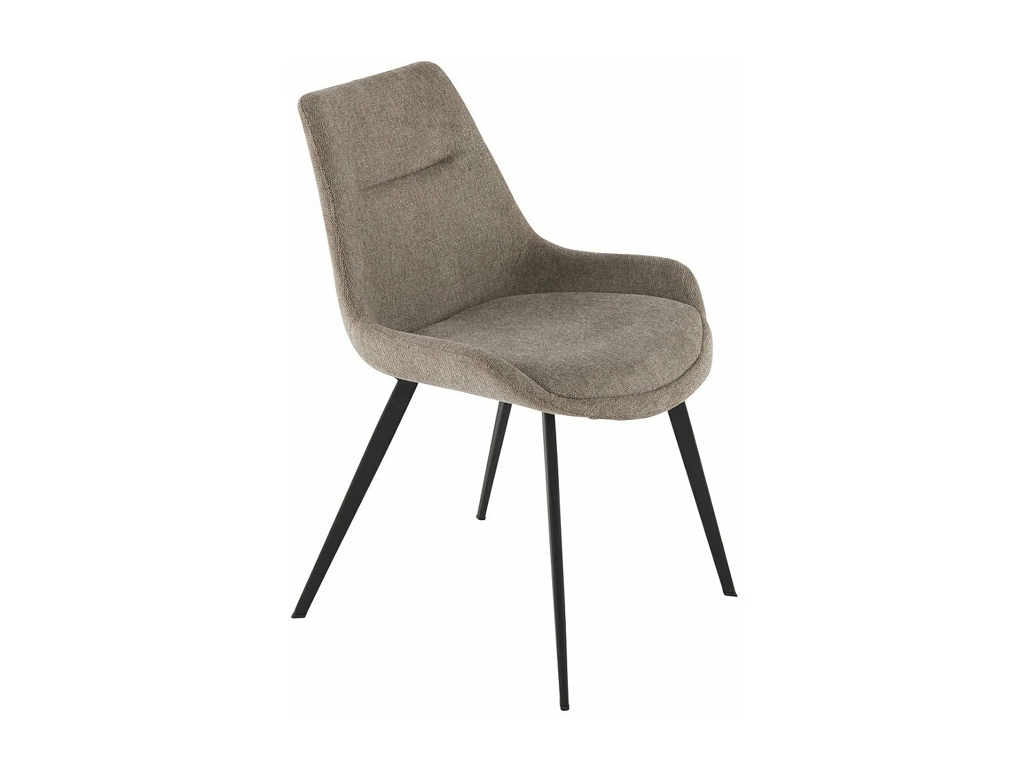 Set van 2 stoelen in taupekleurige stof L62 cm - COLOMBE