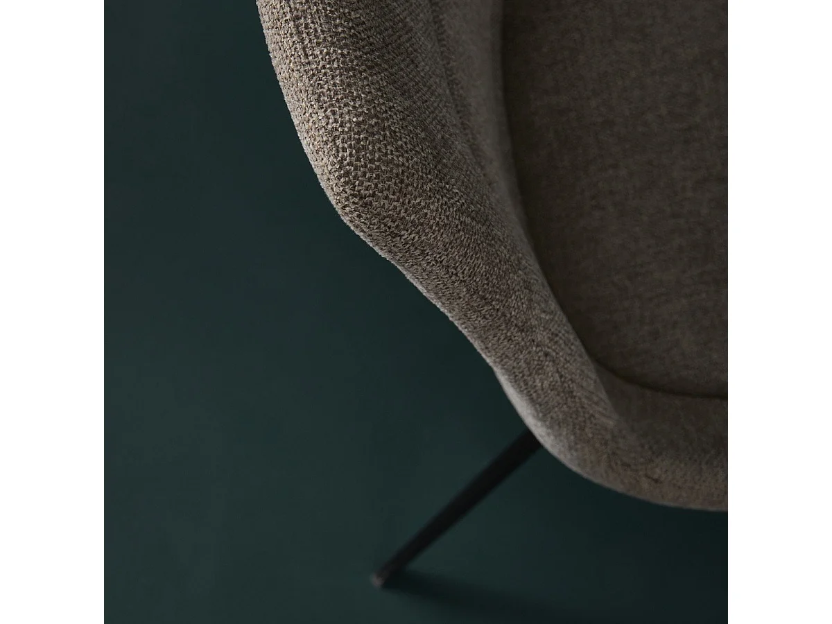 Set van 2 stoelen in taupekleurige stof L62 cm - COLOMBE