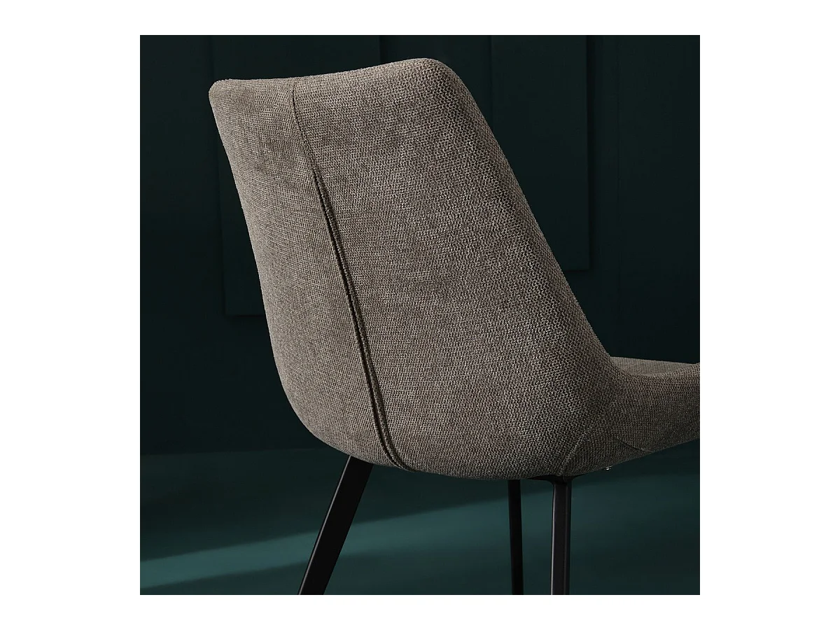 Set van 2 stoelen in taupekleurige stof L62 cm - COLOMBE