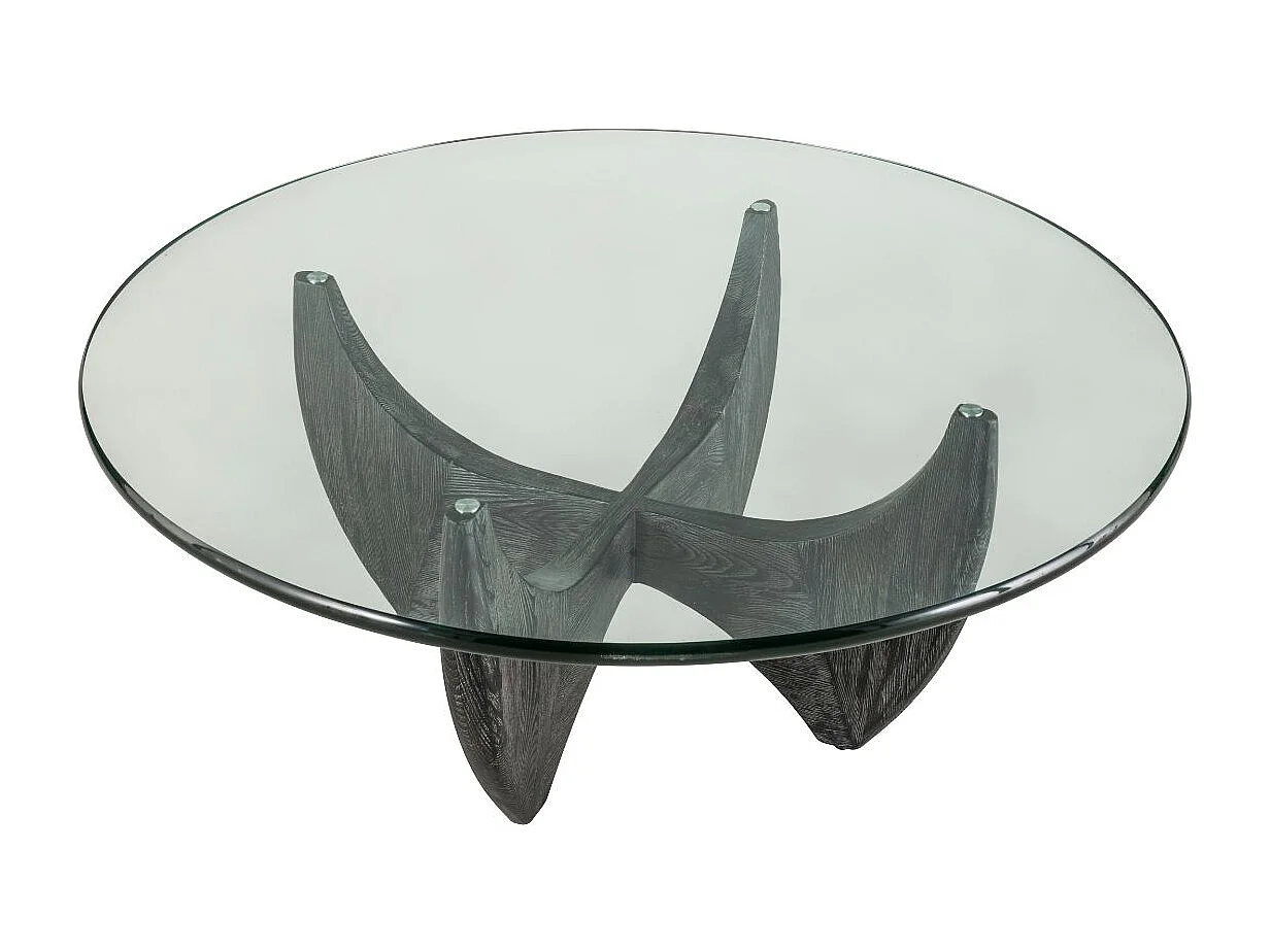 Table basse ronde en chêne massif D.100cm - HARPER